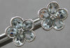 1.81CT DIAMOND & AAA AQUAMARINE 14KT WHITE GOLD PEAR SHAPE & ROUND STUD EARRINGS