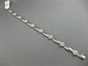 ESTATE LONG 1.40CT DIAMOND 14KT WHITE GOLD 3D FLOWER BY THE YARD TENNIS BRACELET