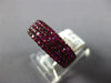 WIDE 1.74CT AAA RUBY 18K ROSE GOLD ROUND MULTI ROW SEMIETERNITY ANNIVERSARY RING
