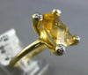 LARGE 4.99CT DIAMOND & AAA YELLOW TOPAZ 14K YELLOW GOLD CUSHION & ROUND FUN RING