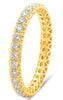 ESTATE .83CT DIAMOND 14K YELLOW GOLD ROUND MULTI HEART ETERNITY ANNIVERSARY RING