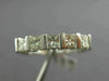 ESTATE .61CT PRINCESS DIAMOND 14K WHITE GOLD 3D WEDDING ANNIVERSARY RING #14578