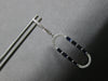 1.33CT DIAMOND & AAA SAPPHIRE 14KT WHITE GOLD BAGUETTE & ROUND HANGING EARRINGS