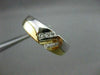 ESTATE .25CT DIAMOND 14KT TWO TONE GOLD DOUBLE SIDED GYPSY MENS RING #10288