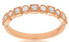 .35CT DIAMOND 14KT ROSE GOLD 3D ROUND & PRINCESS BEZEL FILIGREE ANNIVERSARY RING