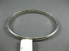 WIDE 4.99CT DIAMOND 18KT WHITE GOLD 3D MULTI ROW SEMI ETERNITY BANGLE BRACELET