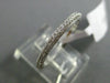 ESTATE WIDE .44CT DIAMOND 18K WHITE GOLD 3 ROW 3D CLASSIC ETERNITY MILGRAIN RING