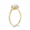 ESTATE 1.65CT DIAMOND & AAA OPAL 14KT YELLOW GOLD 3D ROUND HALO CLASSIC FUN RING