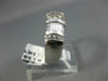 ESTATE WIDE 1.16CT DIAMOND 14K WHITE GOLD ROUND & BAGUETTE ANNIVERSARY RING 1354
