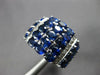 LARGE 5.96CT DIAMOND & AAA SAPPHIRE 18K WHITE GOLD OVAL & ROUND ANNIVERSARY RING