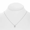 ESTATE 0.09CT DIAMOND 14KT WHITE GOLD 3D CLASSIC CHAMSA HAMSA LUCKY NECKLACE