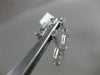 ESTATE 1.74CT DIAMOND 18K WHITE GOLD 3D PEAR SHAPE CLUSTER HALO HANGING EARRINGS