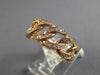 ESTATE .45CT DIAMOND 14KT ROSE GOLD CLASSIC 8MM LOVE KNOT MULTI LINK FUN RING