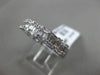 ESTATE 1.0CT ROUND & BAGUETTE DIAMOND 18K WHITE GOLD 3D WEDDING ANNIVERSARY RING