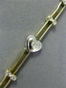 ANTIQUE LONG .25CT DIAMOND 14KT WHITE & YELLOW GOLD BEZEL HEART BRACELET #19183
