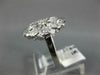 ANTIQUE WIDE .78CT DIAMOND 14KT WHITE GOLD ROUND & MARQUISE FILIGREE RING #565