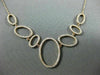 ESTATE LARGE .90CT ROUND DIAMOND 14KT ROSE GOLD 3D MULTI OPEN OVAL FUN NECKLACE