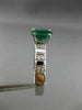 ESTATE 1.02CT DIAMOND & AAA EMERALD 14KT WHITE GOLD OVAL ENGAGEMENT RING #25511