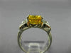 LARGE 4.35CT DIAMOND & AAA YELLOW SAPPHIRE 18KT WHITE GOLD BOW ENGAGEMENT RING