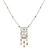 ESTATE 7.53CT WHITE & CHOCOLATE FANCY DIAMOND 18KT TWO TONE GOLD LOVE NECKLACE