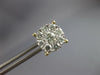 ESTATE LARGE 2.01CT DIAMOND 14KT YELLOW GOLD ROUND CLUSTER FLOWER STUD EARRINGS