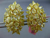 ESTATE EXTRA LARGE 9.32CT FANCY YELLOW DIAMOND 18KT YELLOW GOLD CLIP ON EARRINGS