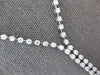 4.32CT DIAMOND 14KT WHITE GOLD BY THE YARD SEMI ETERNITY 2 ROW LARIAT NECKLACE