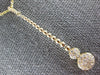 ESTATE .25CT DIAMOND 14KT YELLOW GOLD 3D DOUBLE CIRCULAR PAVE BEADED BAR PENDANT