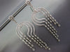 EXTRA LARGE 4.50CT DIAMOND 14K WHITE GOLD HORSE SHOE CHANDELIER HANGING EARRINGS