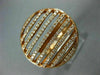 ESTATE LARGE .86CT DIAMOND 14KT ROSE GOLD 3D MULTI ROW OPEN FILIGREE FUN RING