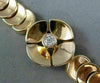 ANTIQUE .32CT OLD MINE EURO CUT DIAMOND 14KT ROSE GOLD 3D FLOWER BRACELET #640