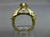 ESTATE LARGE 2.70CT WHITE & ORANGE DIAMOND 18KT YELLOW GOLD 3D ANNIVERSARY RING