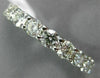 ESTATE LARGE 3.65CT DIAMOND 14KT WHITE GOLD SHARED PRONG ETERNITY RING #21670