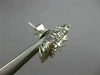 LARGE 3.18CT MULTI SHAPE DIAMOND 18K WHITE GOLD SQUARE DOUBLE HALO STUD EARRINGS