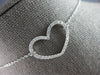 ESTATE .41CT DIAMOND 14KT WHITE GOLD 3D CLASSIC OPEN HEART NECKLACE