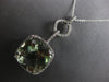 EXTRA LARGE 12.64CT DIAMOND & AAA GREEN AMETHYST 14K WHITE GOLD FLOATING PENDANT