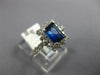 WIDE 1.60CT DIAMOND & AAA SAPPHIRE 14KT WHITE GOLD EMERALD CUT ENGAGEMENT RING