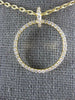 ESTATE .41CT DIAMOND 18KT YELLOW GOLD 3D CLASSIC CIRCLE OF LIFE FUN PENDANT