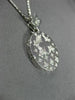 ANTIQUE 1.15CT DIAMOND 14K WHITE GOLD CROSS 3D CIRCULAR STAR BURST PENDANT 17742