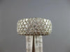 LARGE 2.67CT DIAMOND 14KT WHITE GOLD 3D MULTI ROW PAVE CLASSIC ANNIVERSARY RING