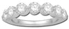 ESTATE 2.0CT DIAMOND 14K WHITE GOLD ROUND SEMI ETERNITY 7 STONE ANNIVERSARY RING