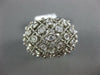 ESTATE LARGE .90CT DIAMOND 18KT WHITE GOLD OPEN FILIGREE ETOILE CRISS CROSS RING