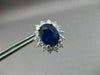 ESTATE 3.19CT DIAMOND & AAA SAPPHIRE 14KT WHITE GOLD DIANA CLUSTER EARRING #1124