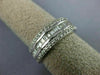 ESTATE WIDE 1.43CT DIAMOND 18KT WHITE GOLD 3D ROUND & BAGUETTE ANNIVERSARY RING