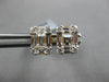 .97CT DIAMOND 18K YELLOW GOLD ROUND & BAGUETTE CLUSTER INVISIBLE SQUARE EARRINGS
