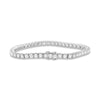 ESTATE LARGE 7.0CT DIAMOND 14KT WHITE GOLD 3D CLASSIC ROUND TENNIS BRACELET