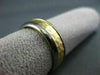 ESTATE WIDE 14KT TWO TONE GOLD HAMMER MATT SHINNY LOOK MENS WEDDING RING #1011