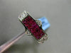 ESTATE 1.82CT DIAMOND & AAA RUBY 18KT WHITE GOLD 3D MULTI SHAPE PYRAMID RING
