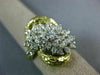 ESTATE EXTRA LARGE 2.06CT DIAMOND 18KT 2 TONE GOLD FLOWER LOVE KNOT RING #26509