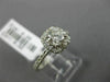 ESTATE .81CT DIAMOND 14K WHITE GOLD 3D SQUARE HALO SEMI ETERNITY ENGAGEMENT RING